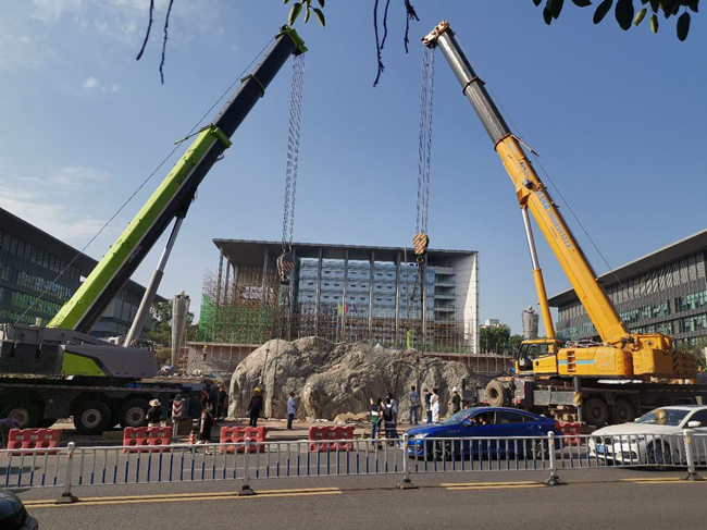 盱眙风景石吊装搬运